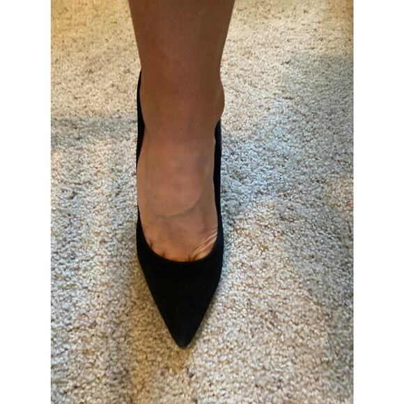 Nine West Women's Felycia Black Suede Pointed Toe Heel Zipper Detail 9.5 - Picture 8 of 9
